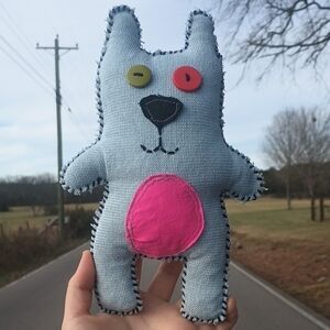 Handcrafted Denim Bear Plush